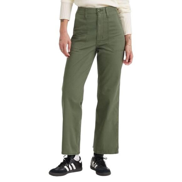 NEW Levi's Women's Surplus Straight Green Jeans 14 W32 L27 - Picture 1 of 10